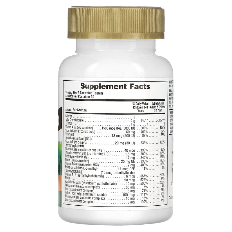 NaturesPlus, Animal Parade Gold, Children's Chewable Supplement, Cherry, Grape & Orange, 60 Animal-Shaped Tablets 97467299276