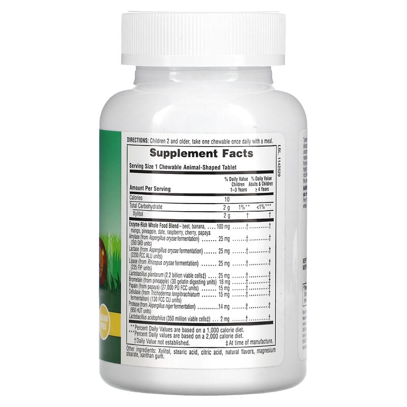 NaturesPlus, Animal Parade, Tummy Zyme, Tropical Fruit , 90 Animal-Shaped Tablets 97467299474