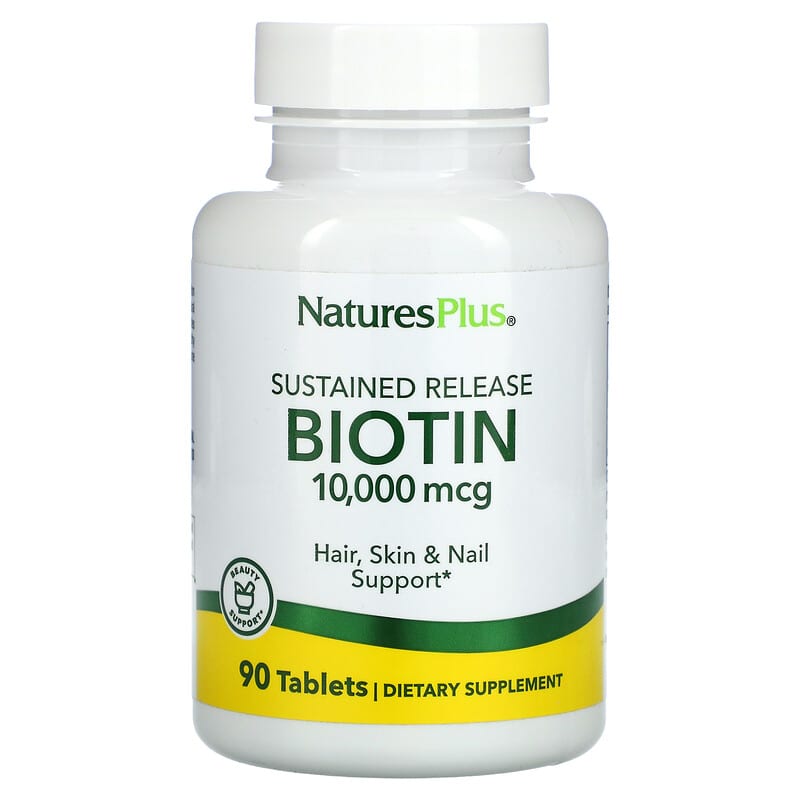 NaturesPlus Biotin Sustained Release 10,000 mcg 90 Tablets 97467017931