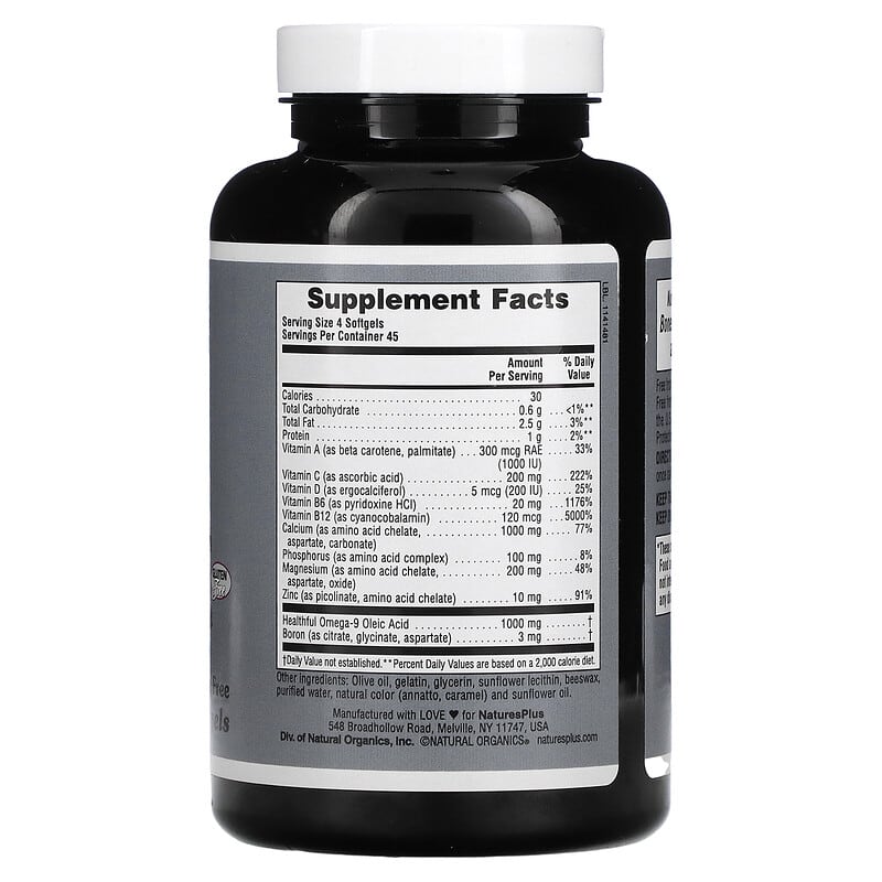 NaturesPlus, Bone Power with Boron, 180 Softgels 97467334106