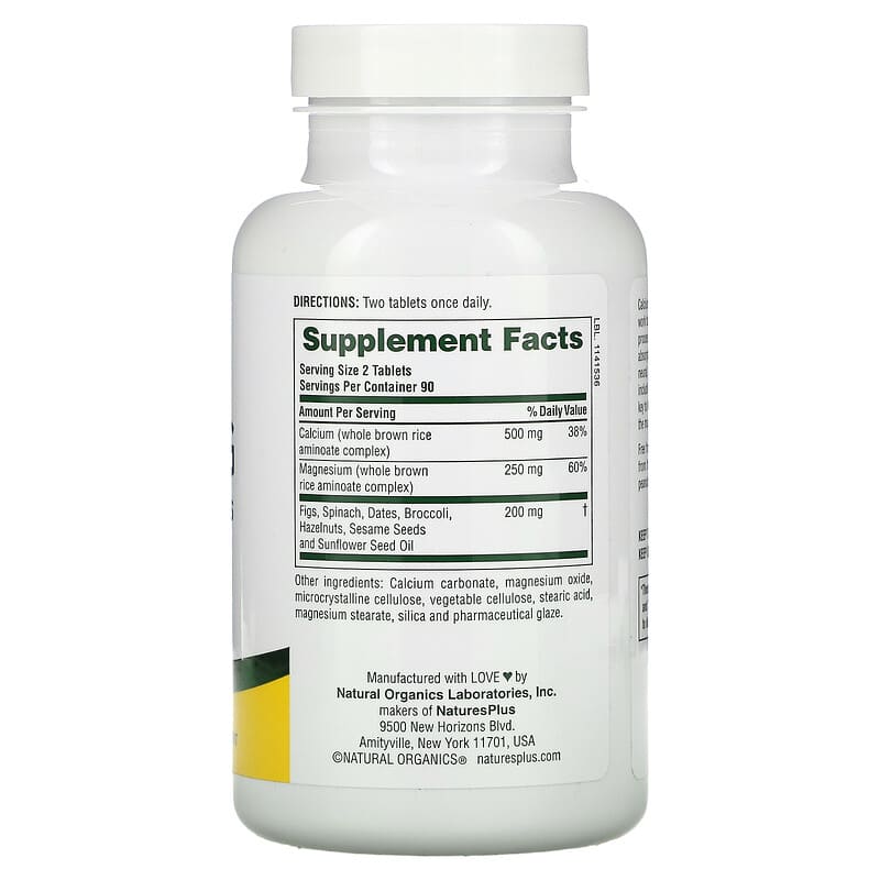NaturesPlus, Cal/Mag with Whole Foods, 180 Tablets 97467336452