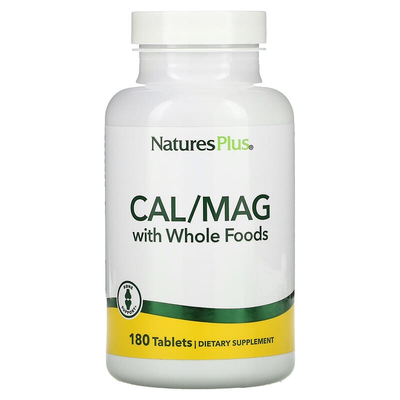 NaturesPlus Cal/Mag with Whole Foods 180 Tablets 97467336452