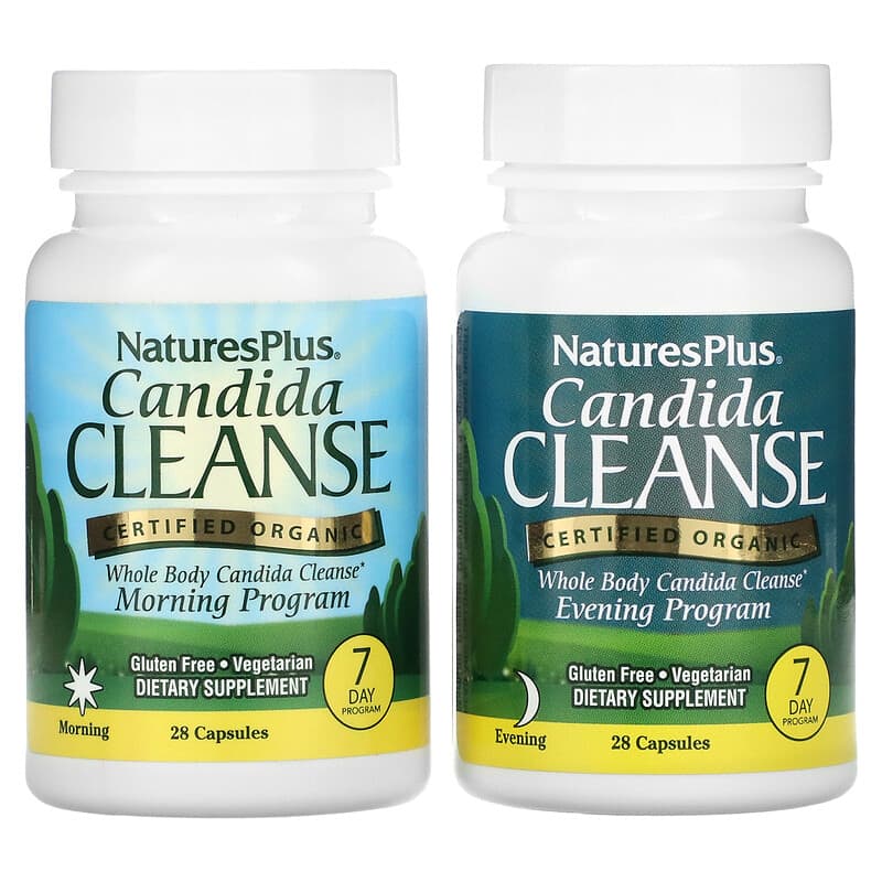 NaturesPlus, Candida Cleanse, 7 Day Program, 2 Bottles, 28 Capsules Each 97467011168