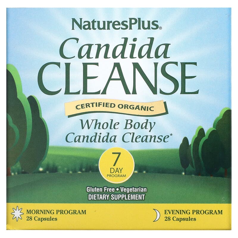 NaturesPlus Candida Cleanse 7 Day Program 2 Bottles 28 Capsules Each 97467011168