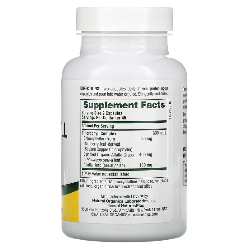 NaturesPlus, Chlorophyll Complex, 90 Capsules 97467010802