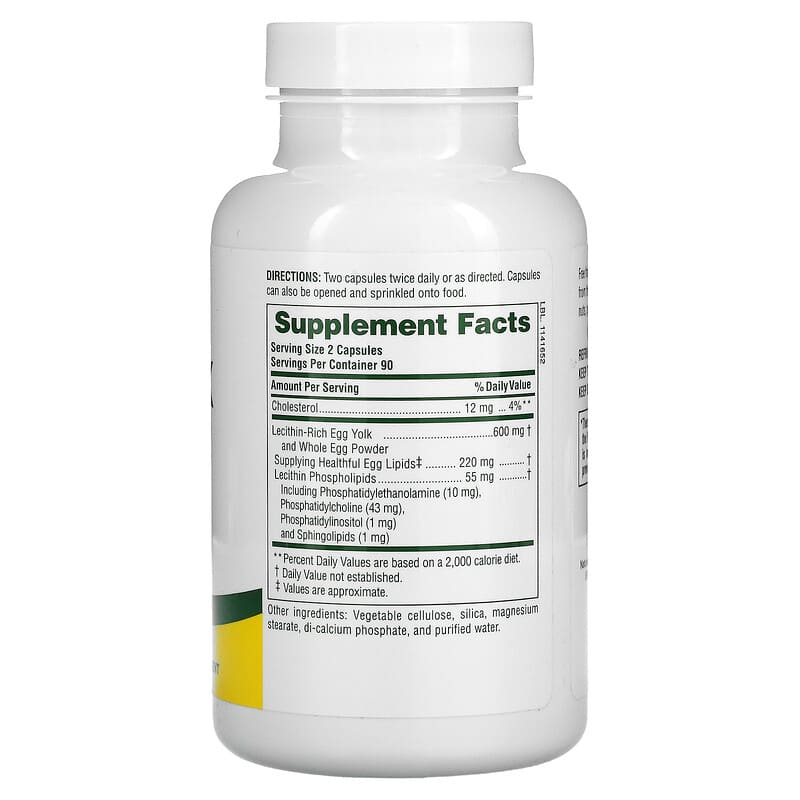 NaturesPlus, Egg Yolk Lecithin, 300 mg, 180 Capsules 97467041738