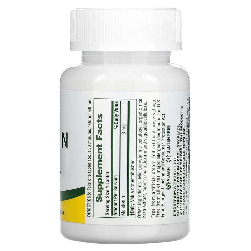 NaturesPlus, Fast Acting Melatonin, 3 mg, 90 Tablets 97467476257