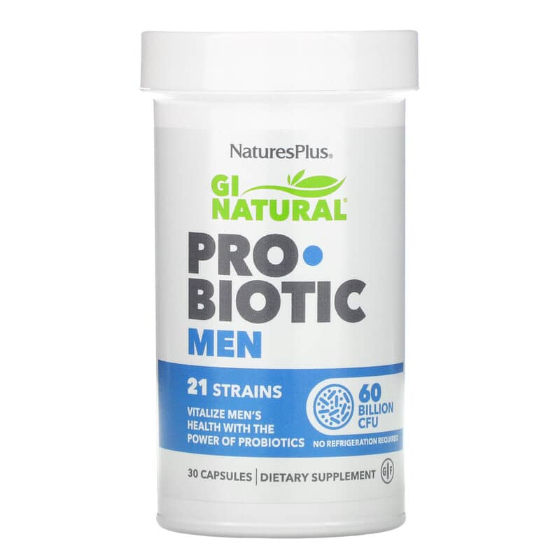 NaturesPlus GI Natural Probiotic Men 60 Billion CFU 30 Capsules 97467439047