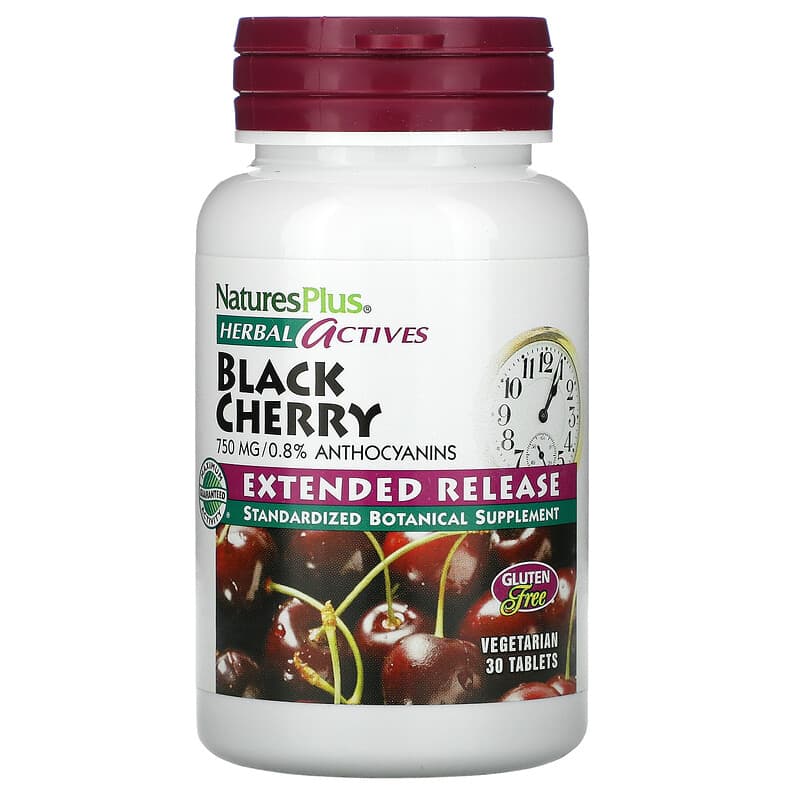 NaturesPlus Herbal Actives Black Cherry 750 mg 30 Tablets 97467073128