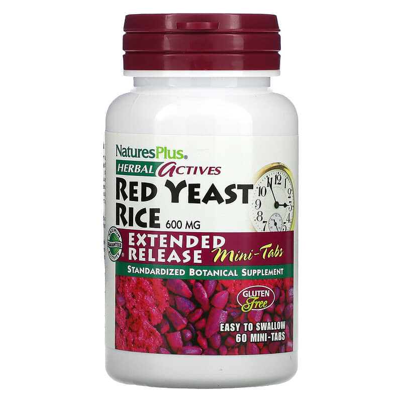 NaturesPlus Herbal Actives Red Yeast Rice 300 mg 60 Mini-Tablets 97467073623