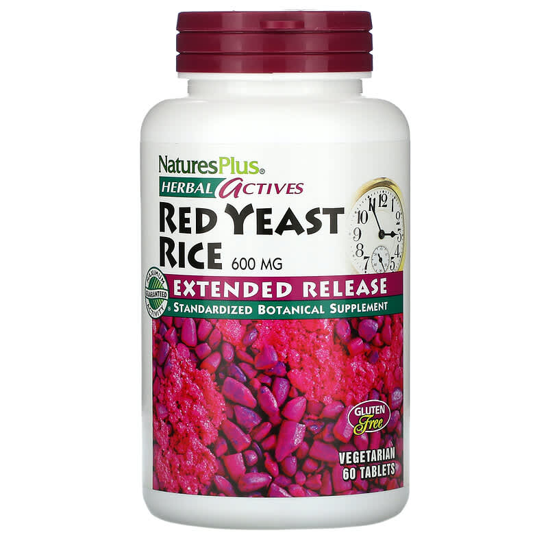 NaturesPlus Herbal Actives Red Yeast Rice 600 mg 60 Vegetarian Tablets 97467073616