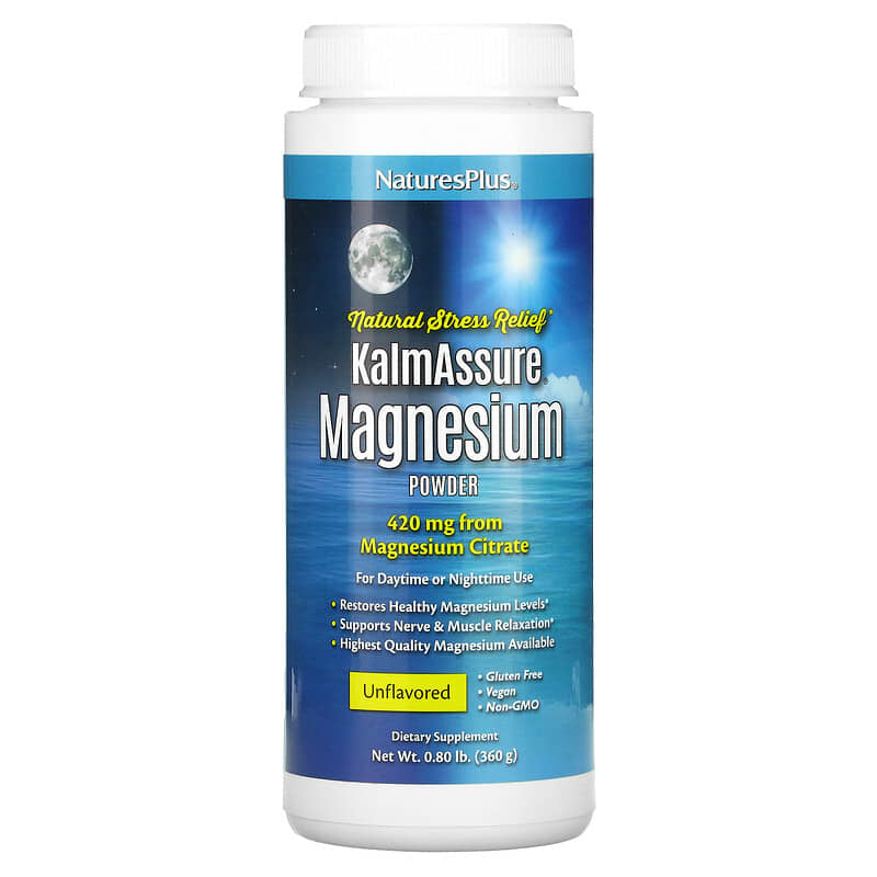 NaturesPlus KalmAssure Magnesium Powder Unflavored 0.8 lb (360 g) 97467336063