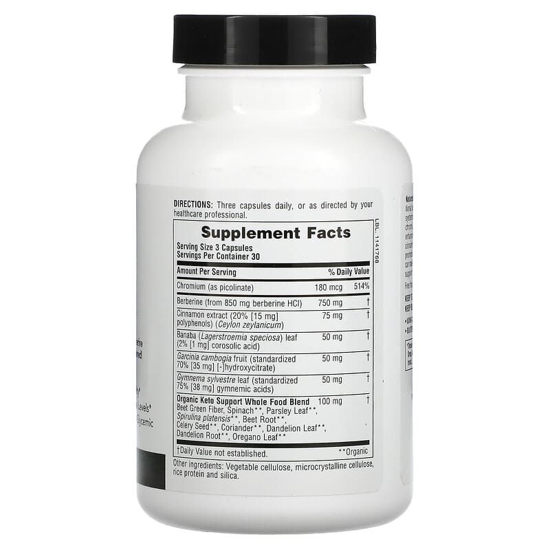 NaturesPlus, Keto Living, Sugar Control, 90 Capsules 97467820043