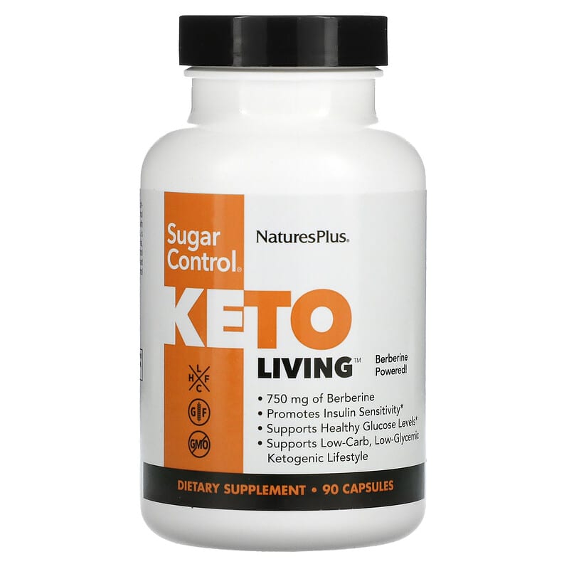 NaturesPlus Keto Living Sugar Control 90 Capsules 97467820043