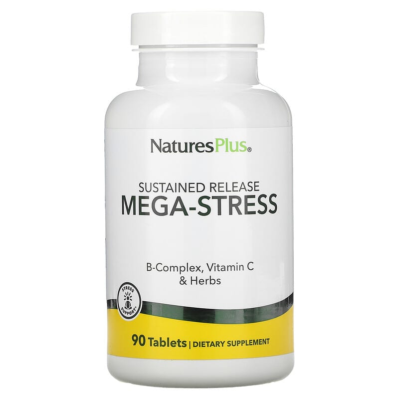 NaturesPlus Mega-Stress Sustained Release 90 Tablets 97467012615