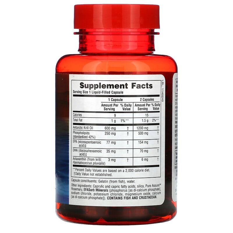 NaturesPlus, Omega Krill Oil, 600 mg, 60 Liquid-Filled Capsules 97467039728