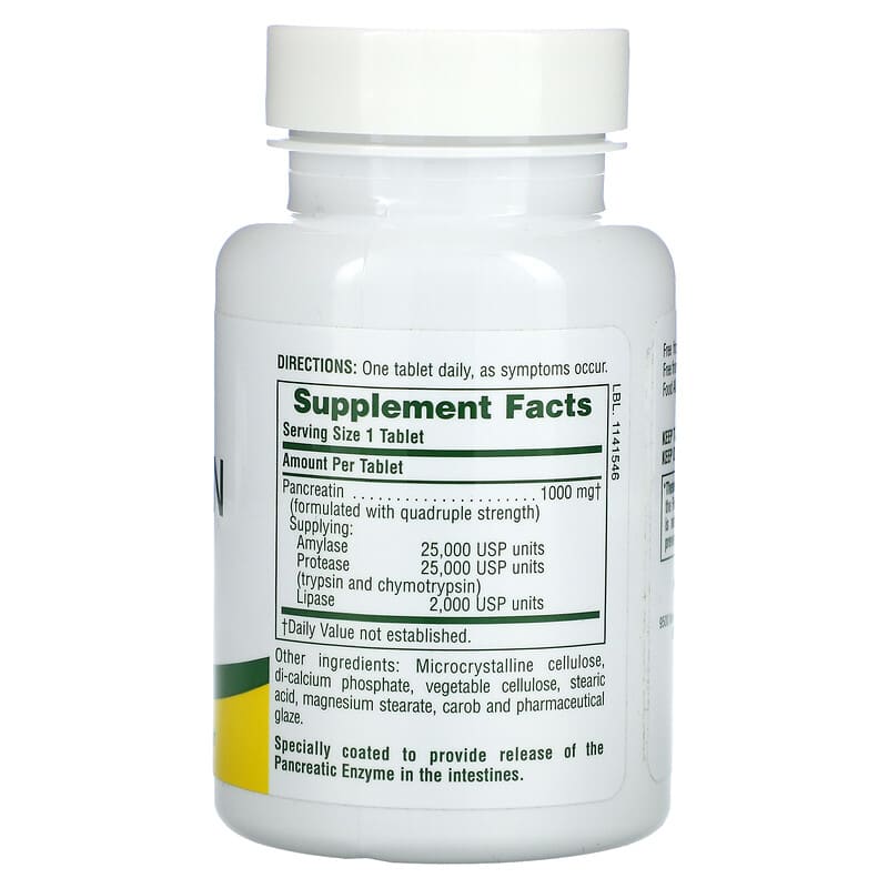 NaturesPlus, Pancreatin, 1,000 mg, 60 Tablets 97467043800