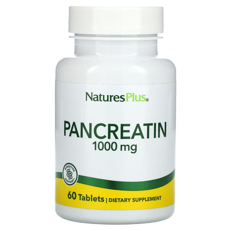 NaturesPlus Pancreatin 1,000 mg 60 Tablets 97467043800
