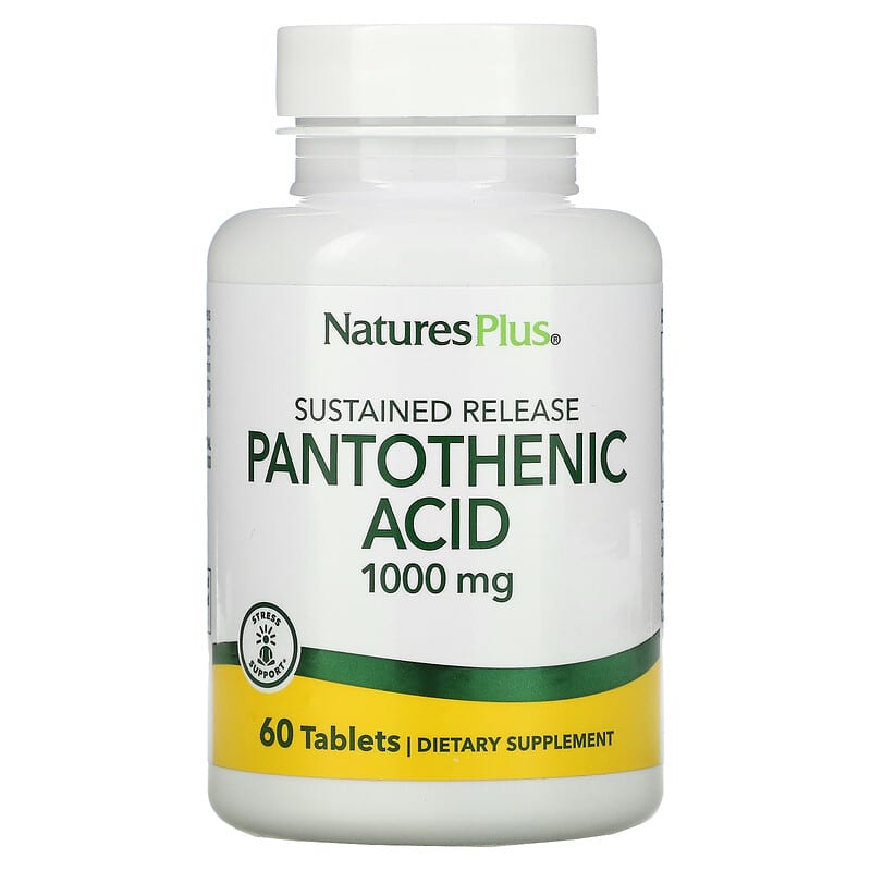 NaturesPlus Pantothenic Acid 1000 mg 60 Tablets 97467020603