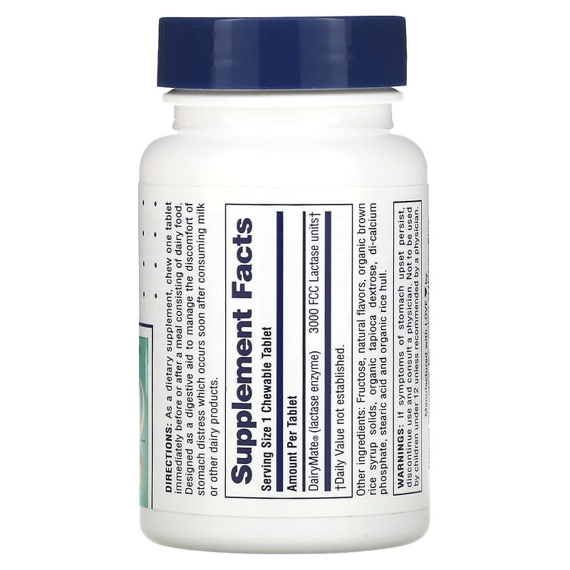 NaturesPlus, Say Yes to Dairy, Digestive Aid For Dairy Food, 50 Chewable Tablets 97467044401