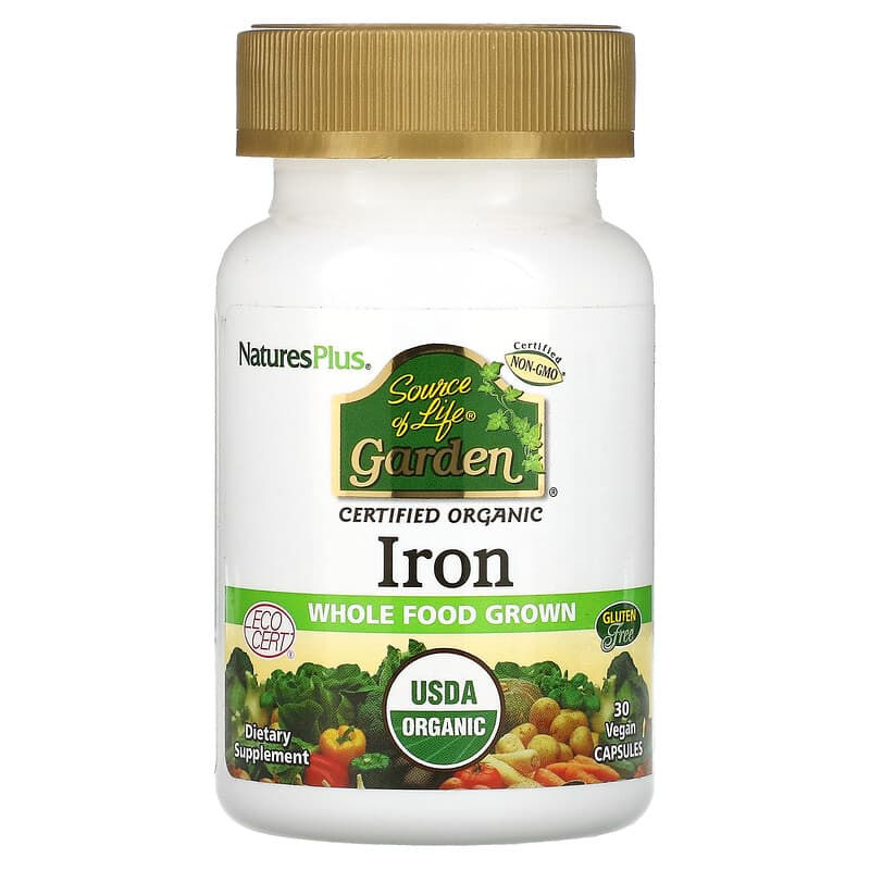 NaturesPlus Source of Life Garden Iron 30 Vegan Capsules 97467307360