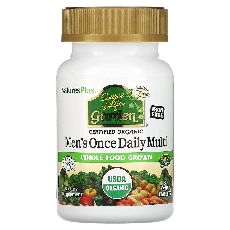 NaturesPlus Source of Life Garden Men's Once Daily Multi 30 Vegan Tablets 97467307452