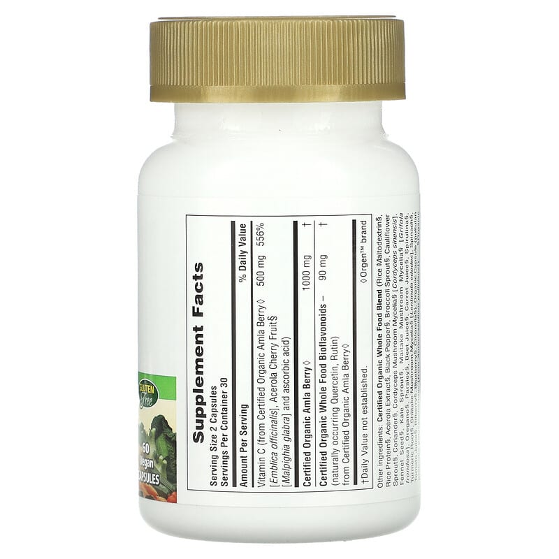 NaturesPlus, Source of Life Garden, Vitamin C, 60 Vegan Capsules 97467307339