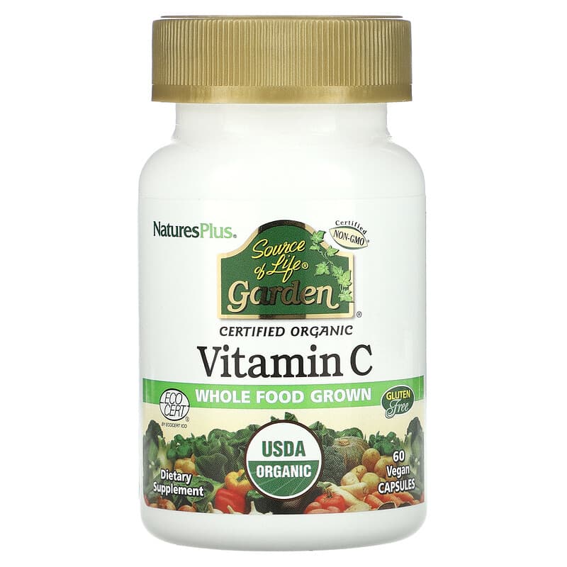NaturesPlus Source of Life Garden Vitamin C 60 Vegan Capsules 97467307339