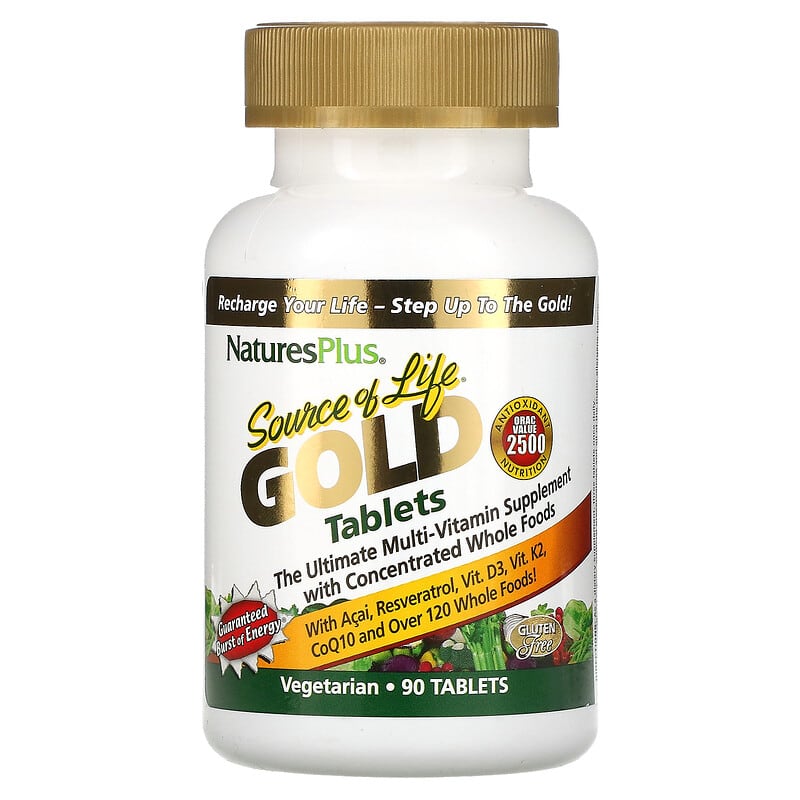 NaturesPlus Source of Life Gold The Ultimate Multi-Vitamin Supplement 90 Tablets 97467307117