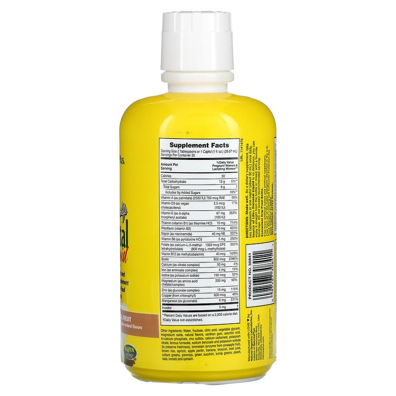 NaturesPlus, Source of Life, Prenatal Liquid, Tropical Fruit, 30 fl oz (887.10 ml) 97467308411