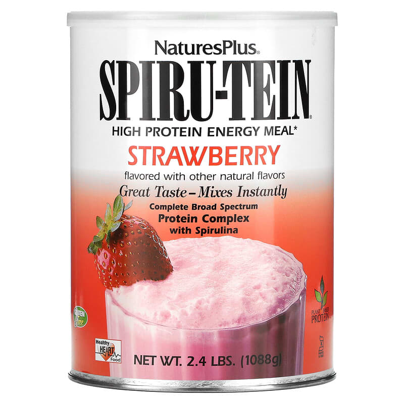 NaturesPlus Spiru-Tein High Protein Energy Meal Strawberry 2.4 lbs (1,088 g) 97467045743