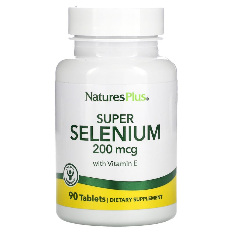 NaturesPlus Super Selenium With Vitamin E 200 mcg 90 Tablets 97467035010