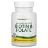 NaturesPlus Sustained Release Biotin & Folate 30 Tablets 97467017924