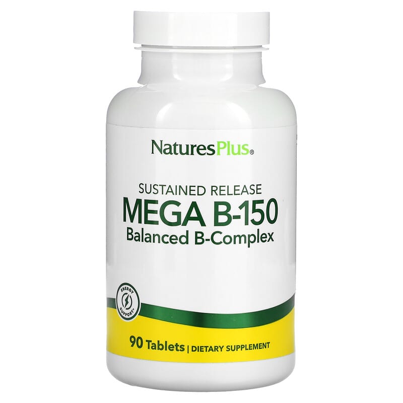 NaturesPlus Sustained Release Mega B-150 Balanced B-Complex 90 Tablets 97467014558