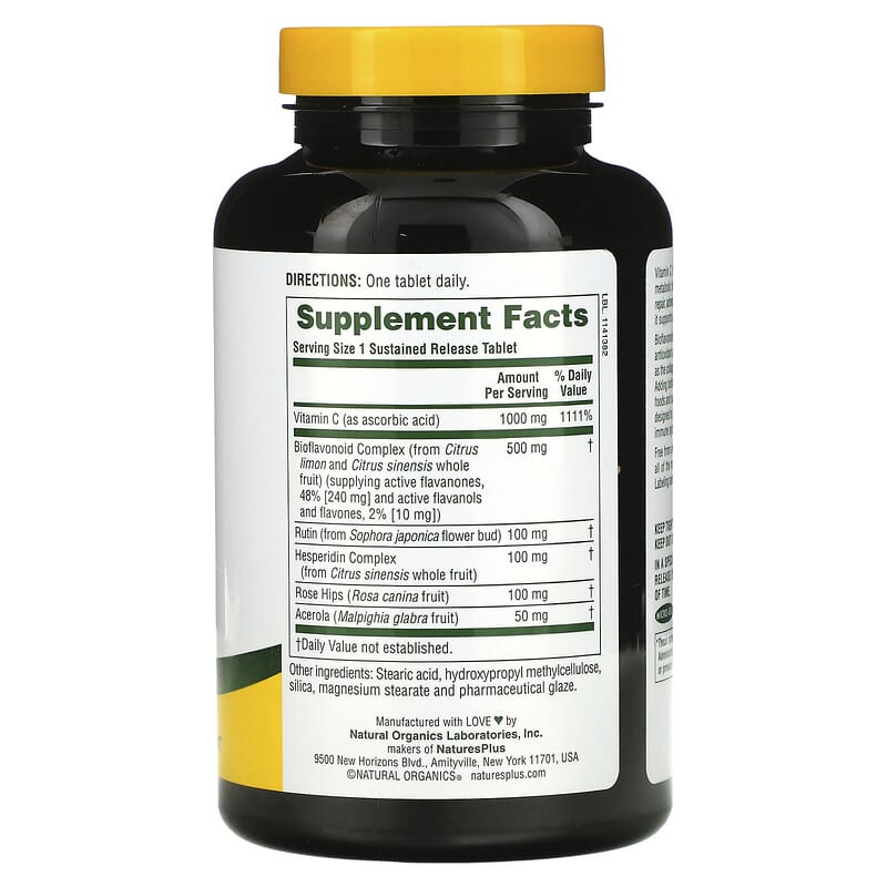 NaturesPlus, Sustained Release Super C Complex, 180 Tablets 97467024816