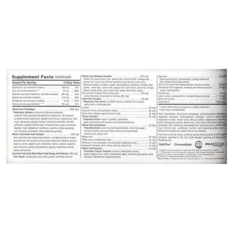 NaturesPlus, Ultra Source of Life, Whole Life Energy Enhancer, 180 Tablets 97467305229