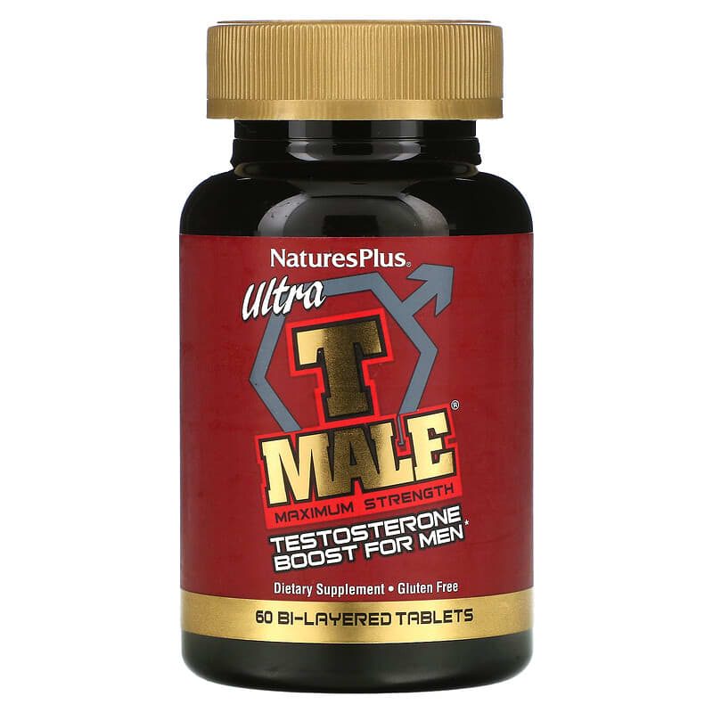 NaturesPlus Ultra T-Male Testosterone Boost for Men Maximum Strength 60 Bi-Layered Tablets 97467487161