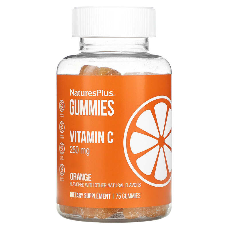 NaturesPlus Vitamin C Gummies Orange 125 mg 75 Gummies 97467022041