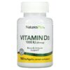 NaturesPlus Vitamin D3 25 mcg (1,000 IU) 180 Softgels 97467010420