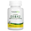 NaturesPlus Vitamins D3 & K2 90 Tablets 97467104365
