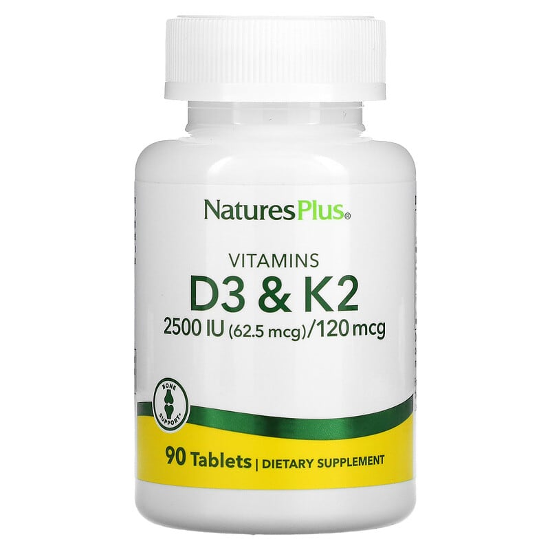 NaturesPlus Vitamins D3 & K2 90 Tablets 97467104365