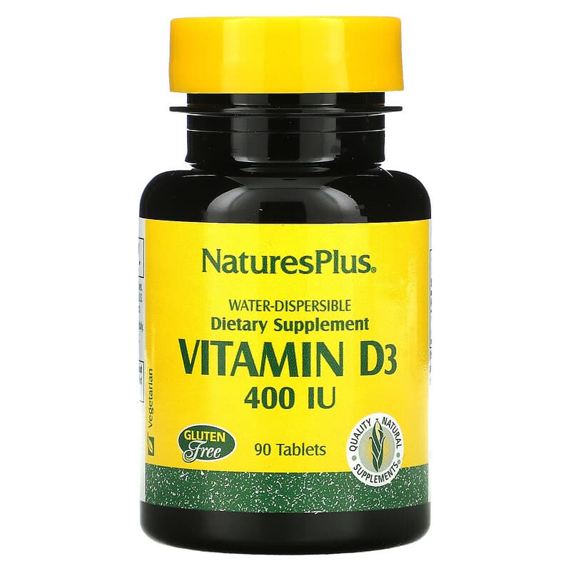 NaturesPlus Water-Dispersible Vitamin D3 400 IU 90 Tablets 97467009912