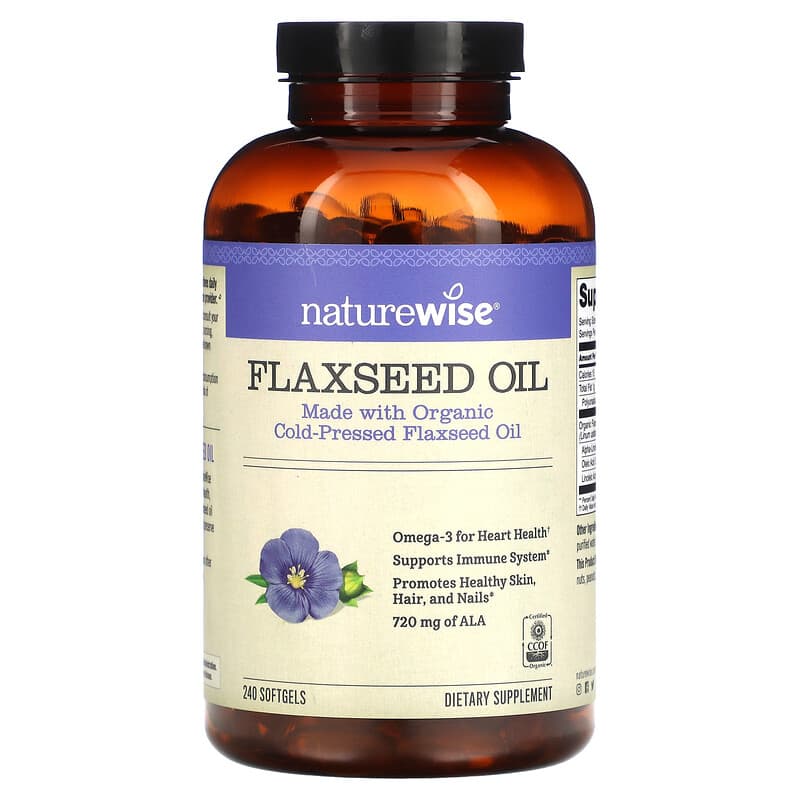 NatureWise Flaxseed Oil 240 Softgels 858081006035