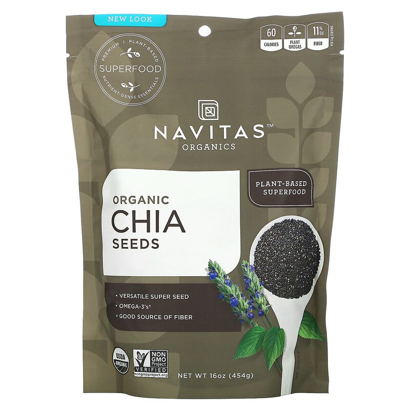 Navitas Organics Organic Chia Seeds 16 oz (454 g) 858847000338