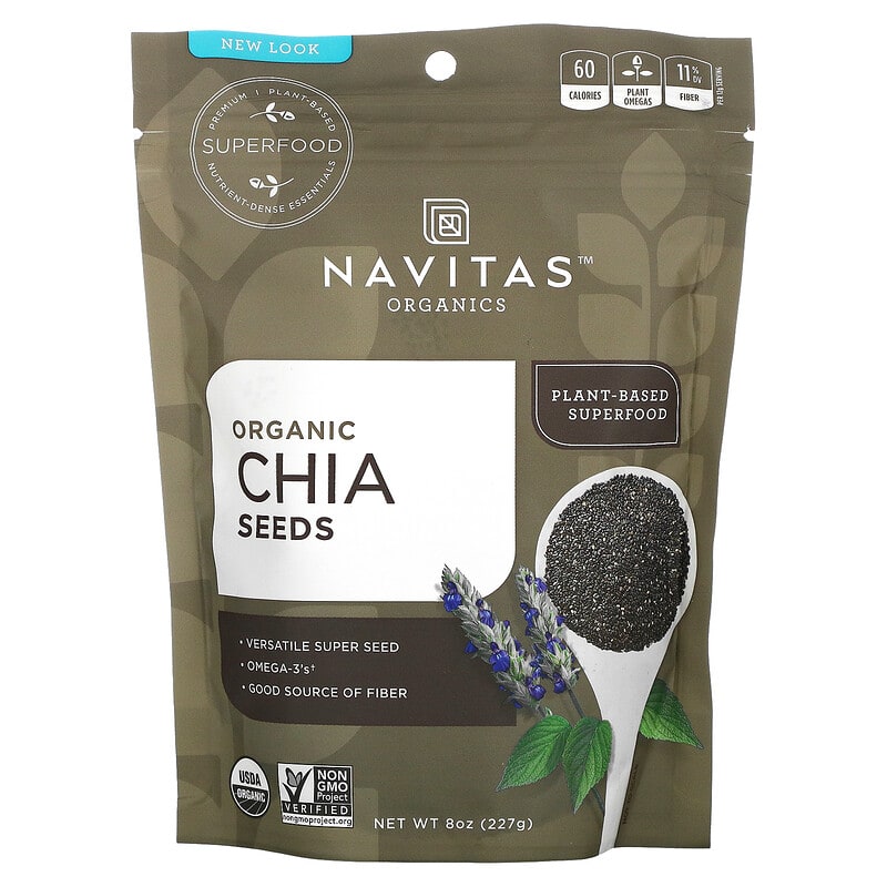 Navitas Organics Organic Chia Seeds 8 oz (227 g) 858847000284