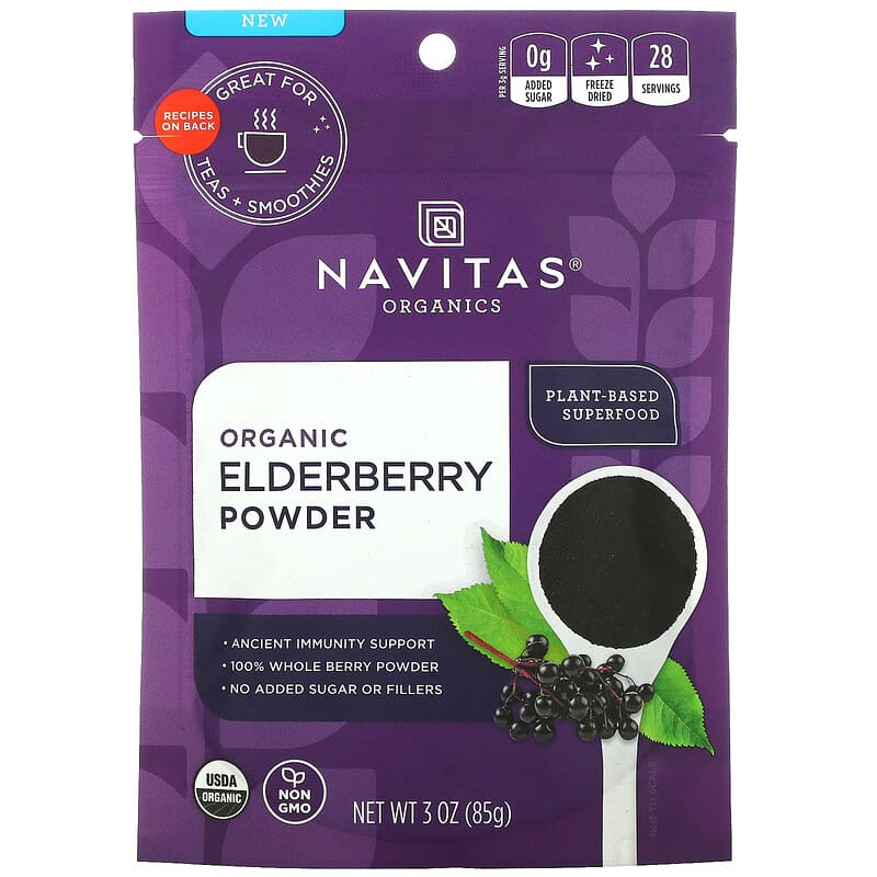 Navitas Organics Organic Elderberry Powder 3 oz (85 g) 811961022730