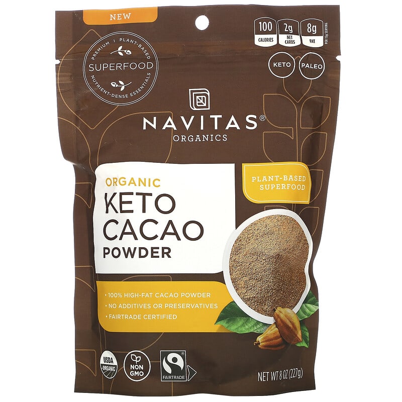 Navitas Organics Organic Keto Cacao Powder 8 oz (227 g) 811961022266