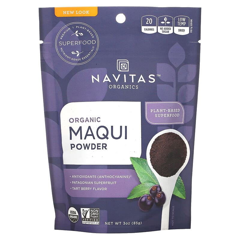 Navitas Organics Organic Maqui Powder Tart Berry 3 oz (85 g) 858847000642