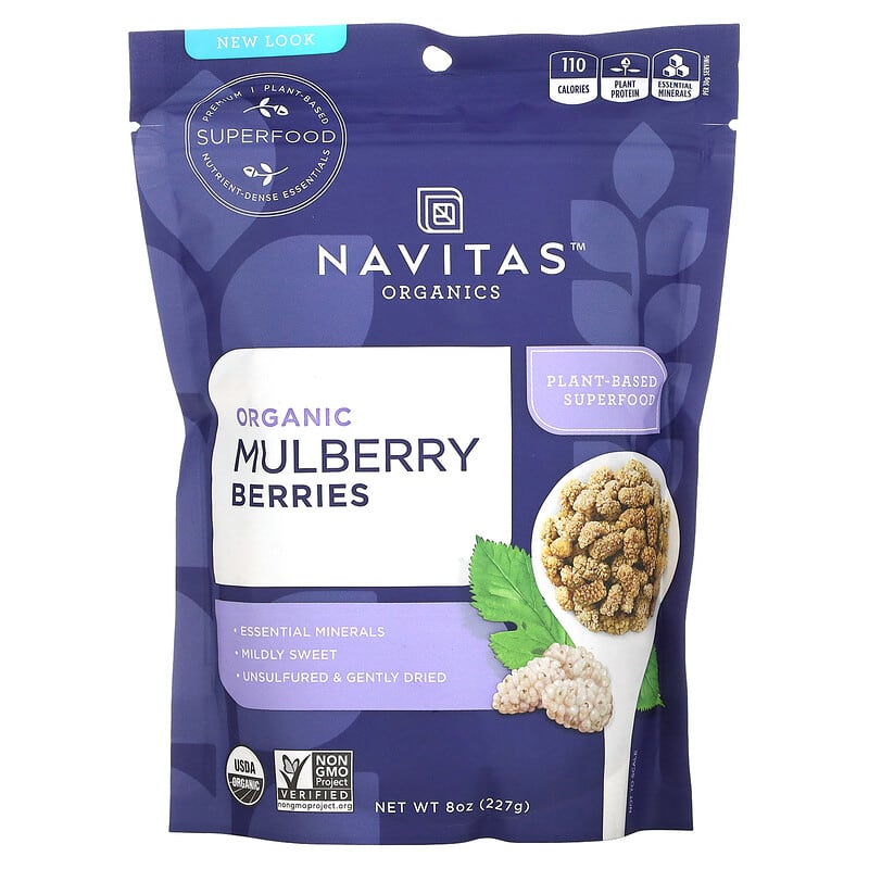 Navitas Organics Organic Mulberry Berries 8 oz (227 g) 858847000888
