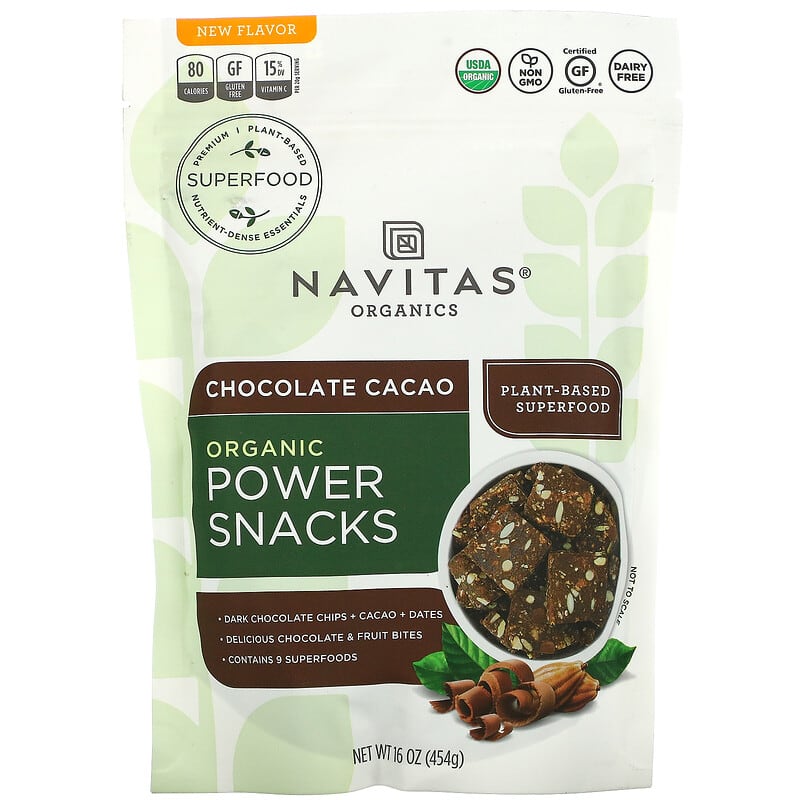 Navitas Organics Organic Power Snacks Chocolate Cacao 16 oz (454 g) 811961022013